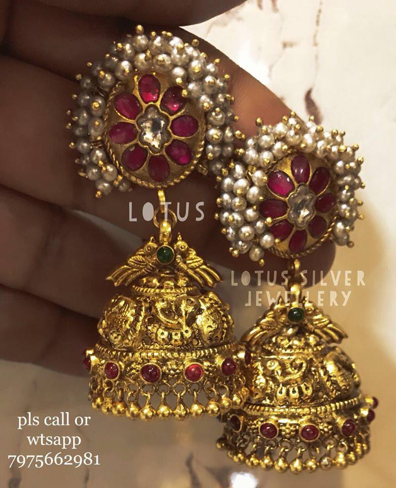 Eye Catching Jhumka From Lotus Silver Jewellery
