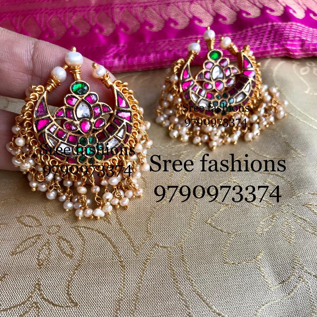 Pretty Earring Set From Sree Exotic Silver Jewelleries