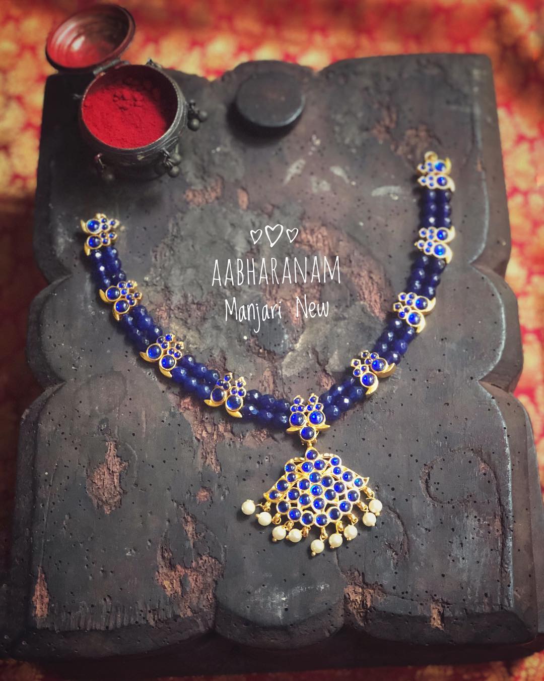 Royal Blue Necklace From Abharanam