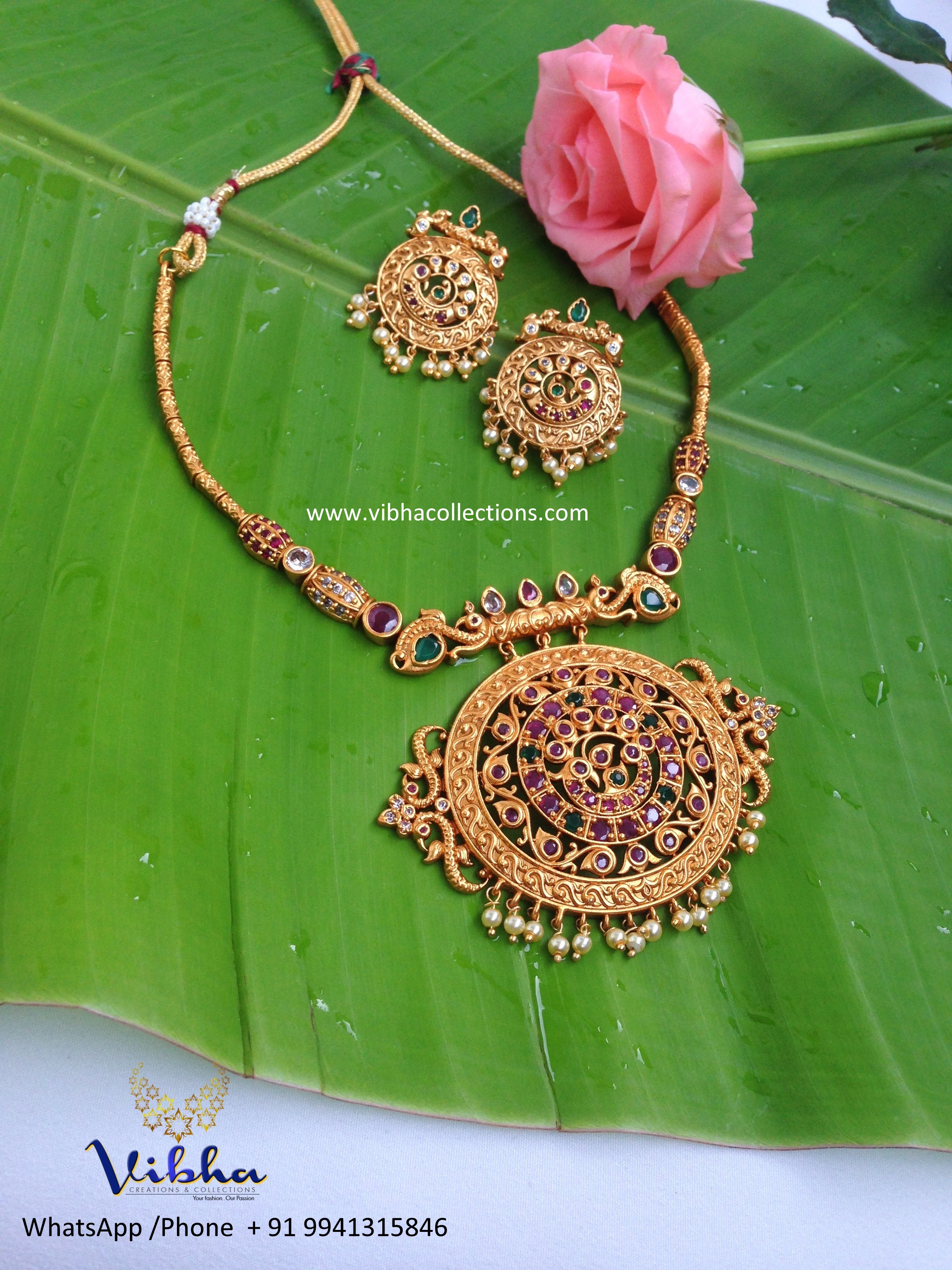 Simple Imitation Necklace Set From Vibha Creations