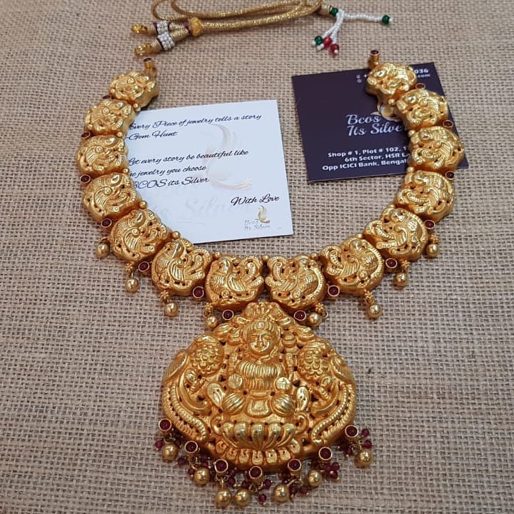 Traditional Gold Plated Silver Necklace From Bcos Its Silver