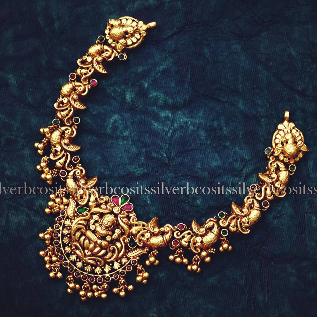 Ethnic Gold Plated Silver Necklace From Bcos Its silver