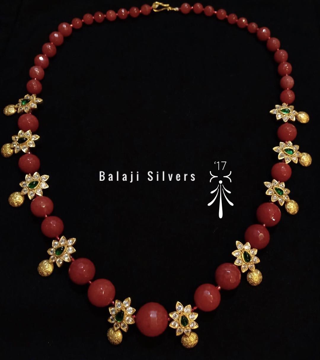 Trendy Silver Beaded Necklace From Balaji Silvers