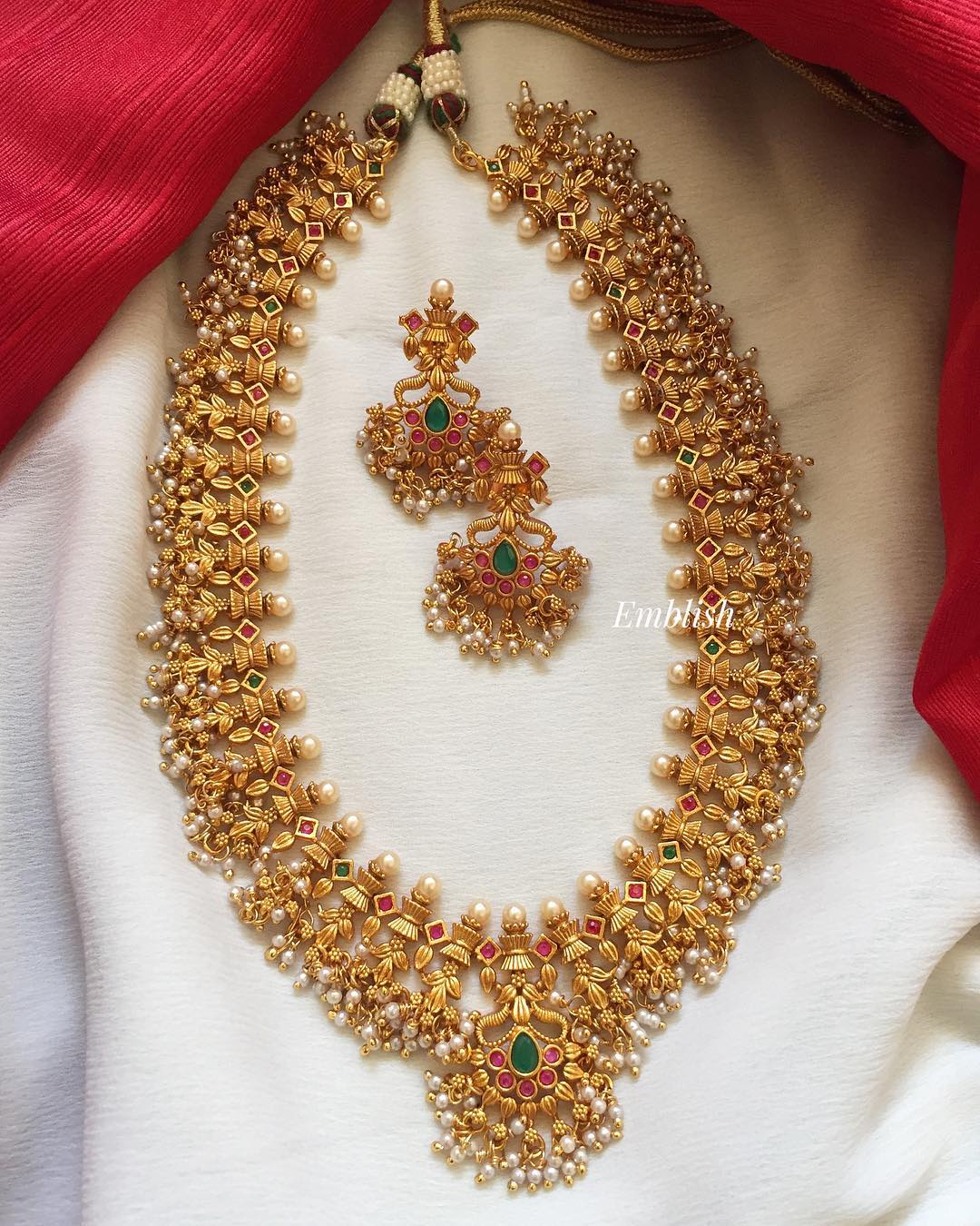 Gorgeous Long Necklace Set From Emblish