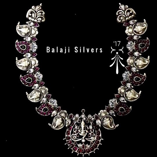 Pure Silver Mango Necklace From Balaji Silvers