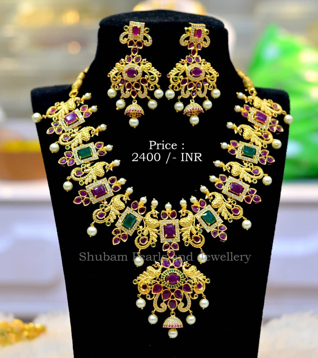 Decorative Necklace Set From Shubam And Pearls