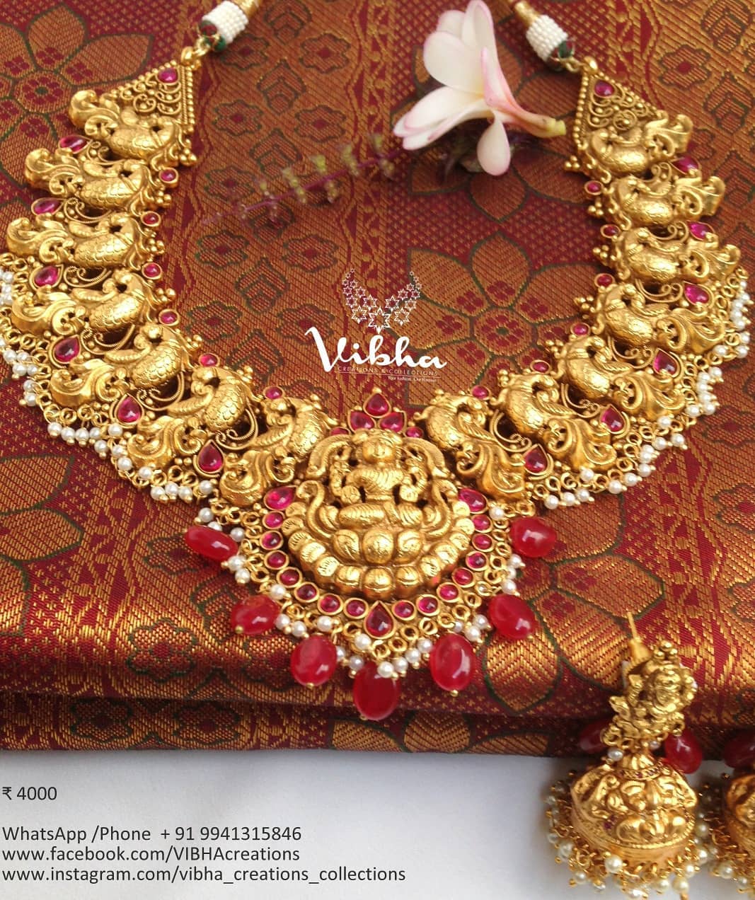 Grand Temple Necklace From Vibha Creations