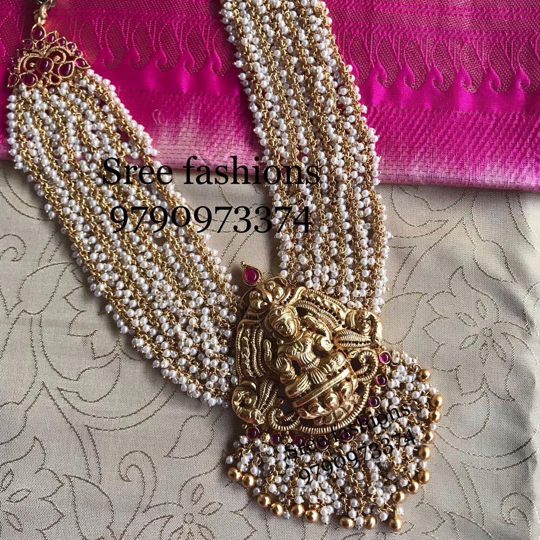 Stunning Temple Necklace From Sree Exotic Silver Jewelleries