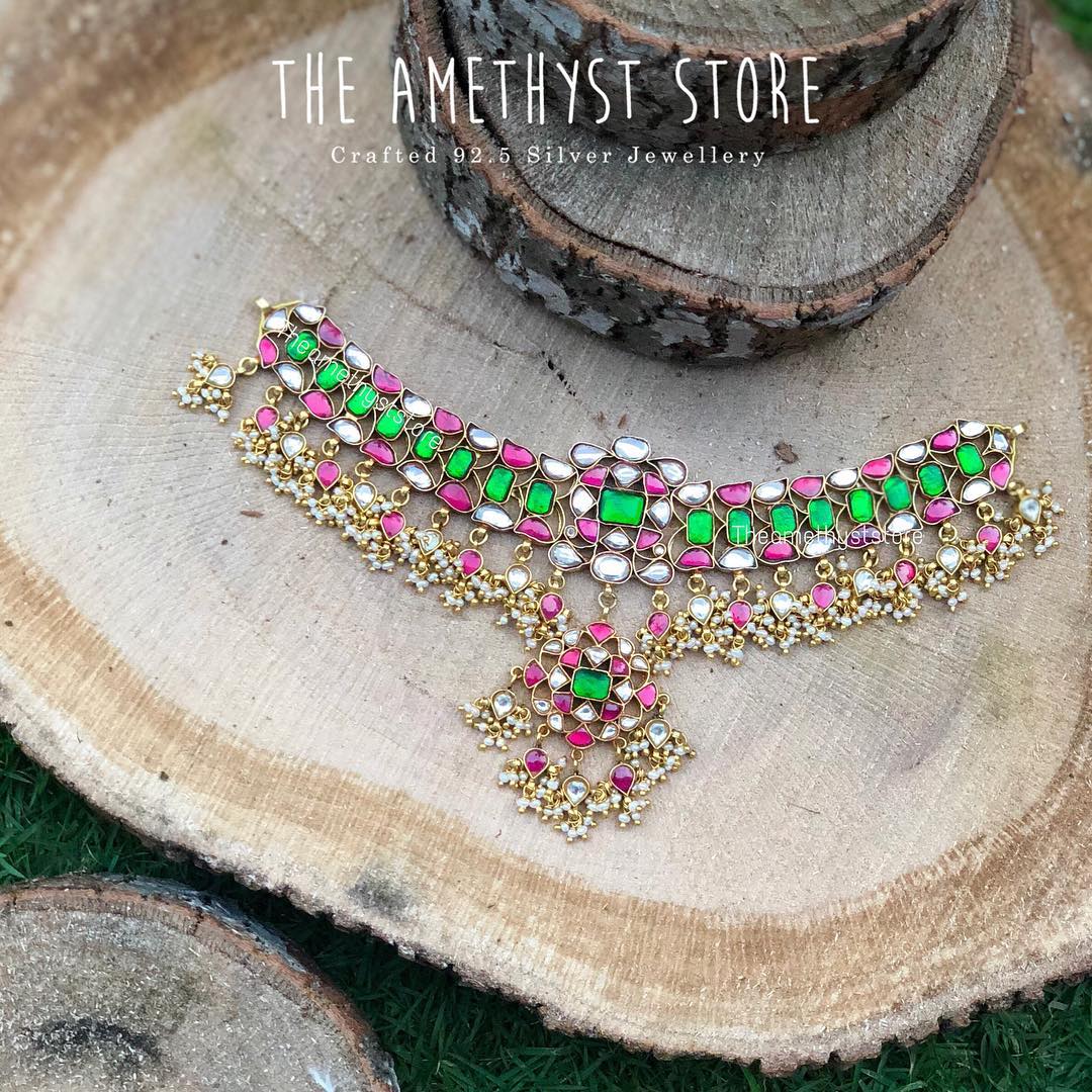 Colourful Silver Necklace From The Amethyst Store