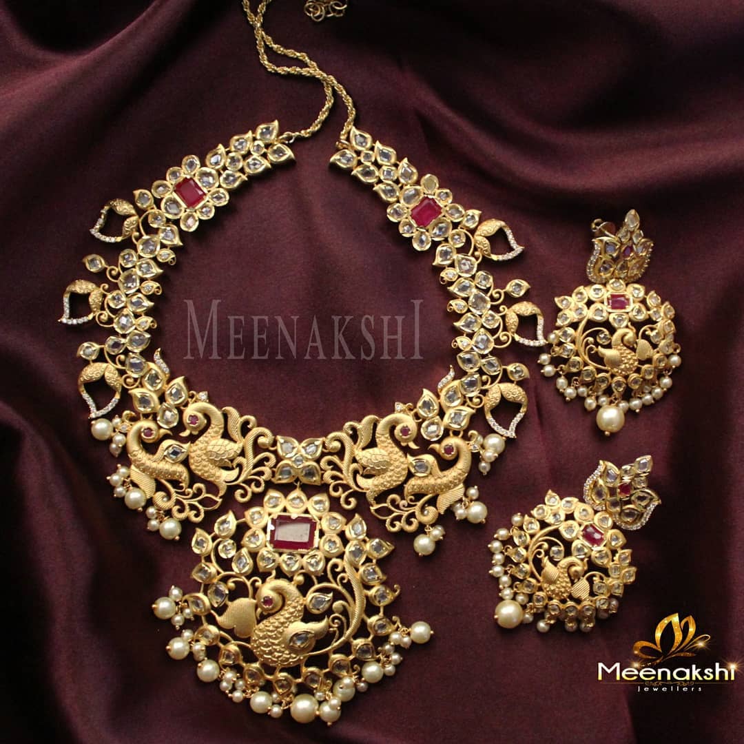 Elegance Necklace Set From Meenakshi Jewellers