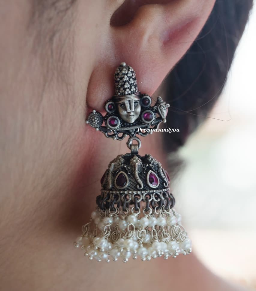Pure silver Nakshi Jhumkas From Precious And You