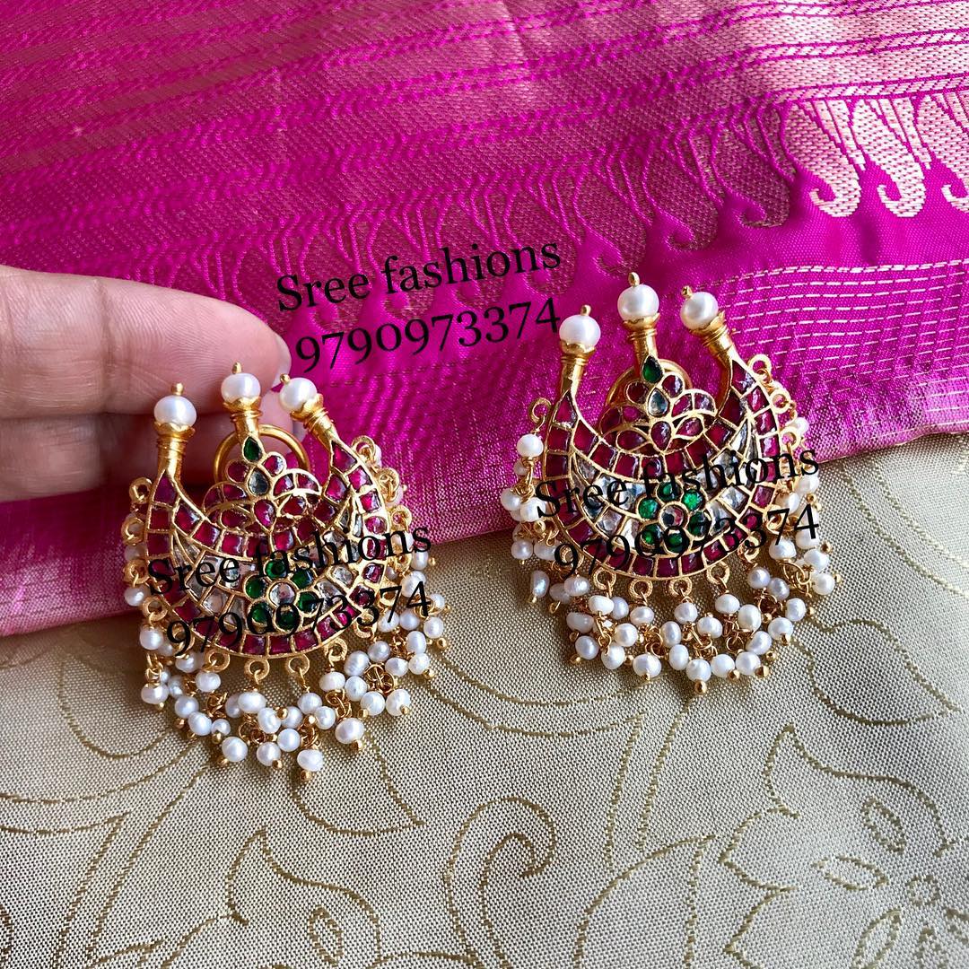 Simple Silver Earring From Sree Exotic Silver Jewelleries