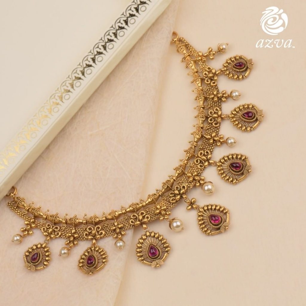 Attractive Gold Necklace From Azvavows