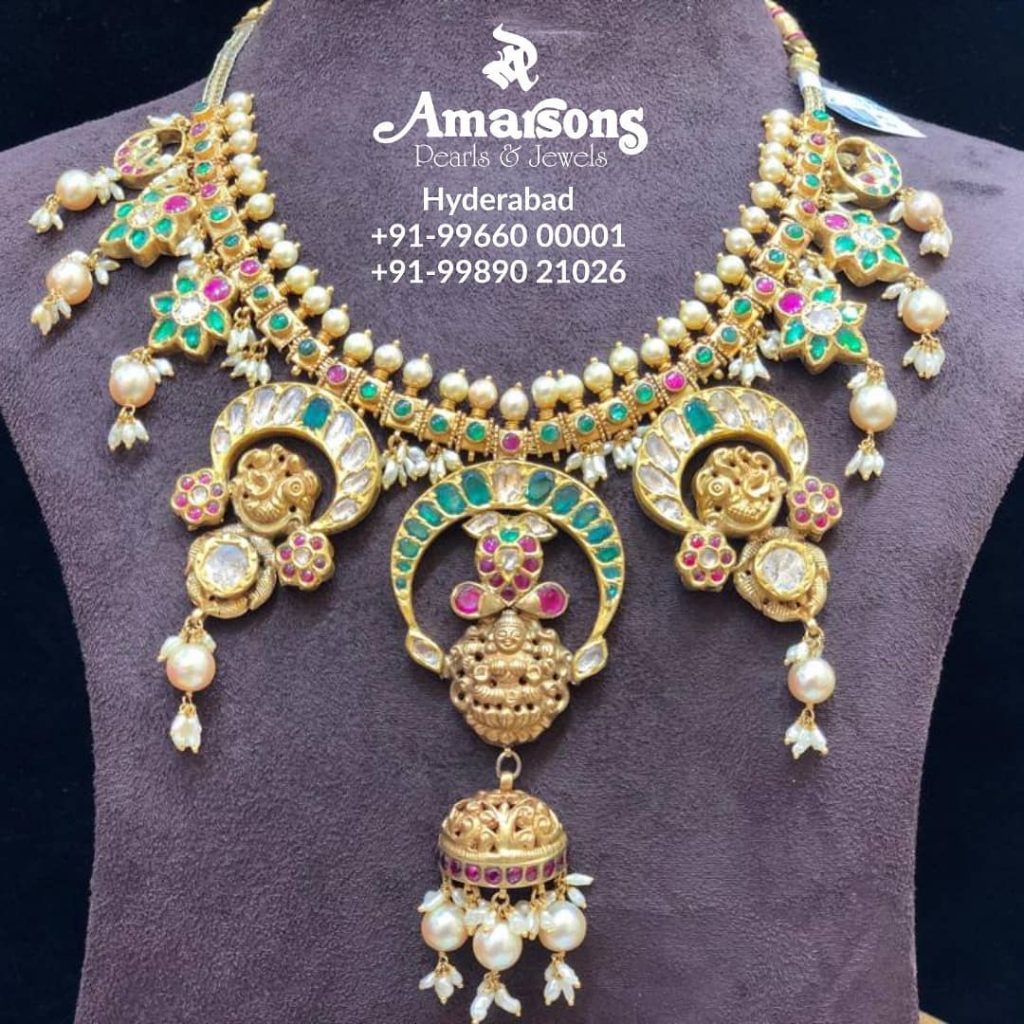 Ethnic Temple Gold Necklace From Amarsons Jewellery