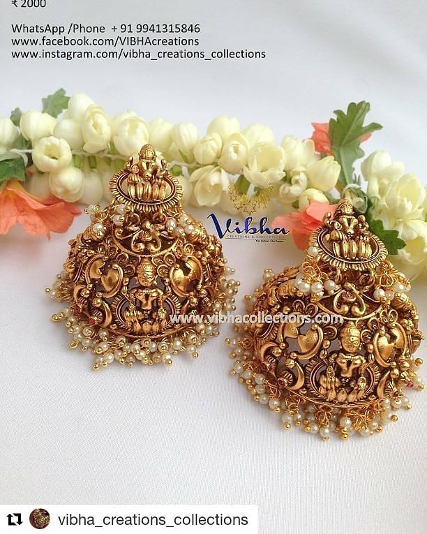 Traditional Temple Earring From Vibha Creations