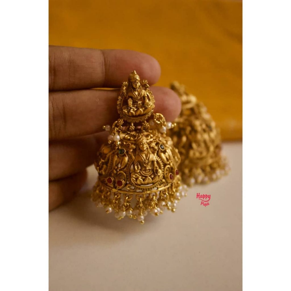 Mahalakshmi Designer Bridal Jhumkas From Happy Pique - South India ...