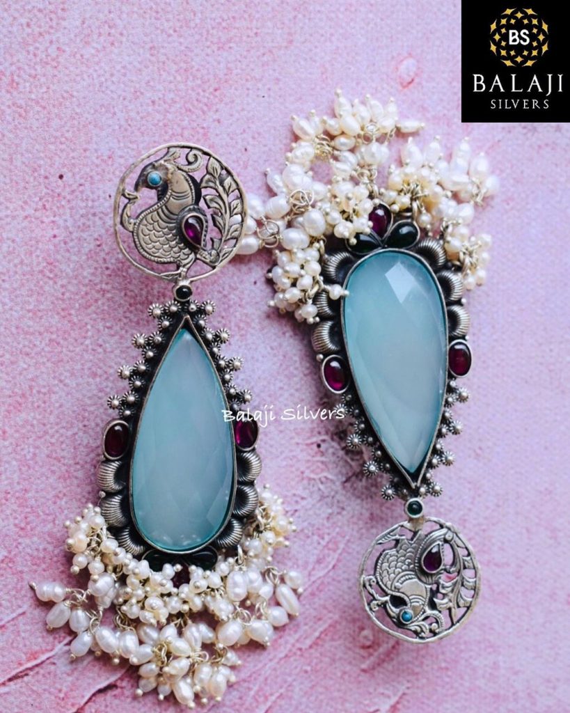 Trendy Silver Earrings From Balaji Silvers