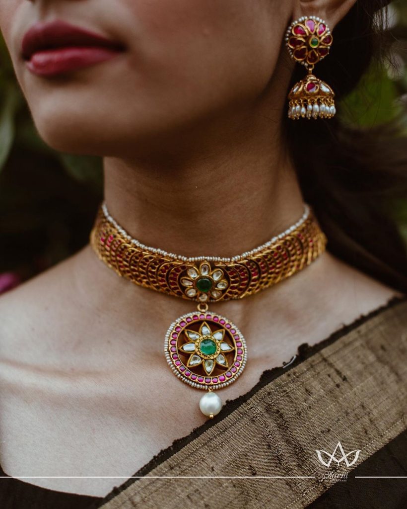 Classic Short Necklace Set From Aarni By Shravani