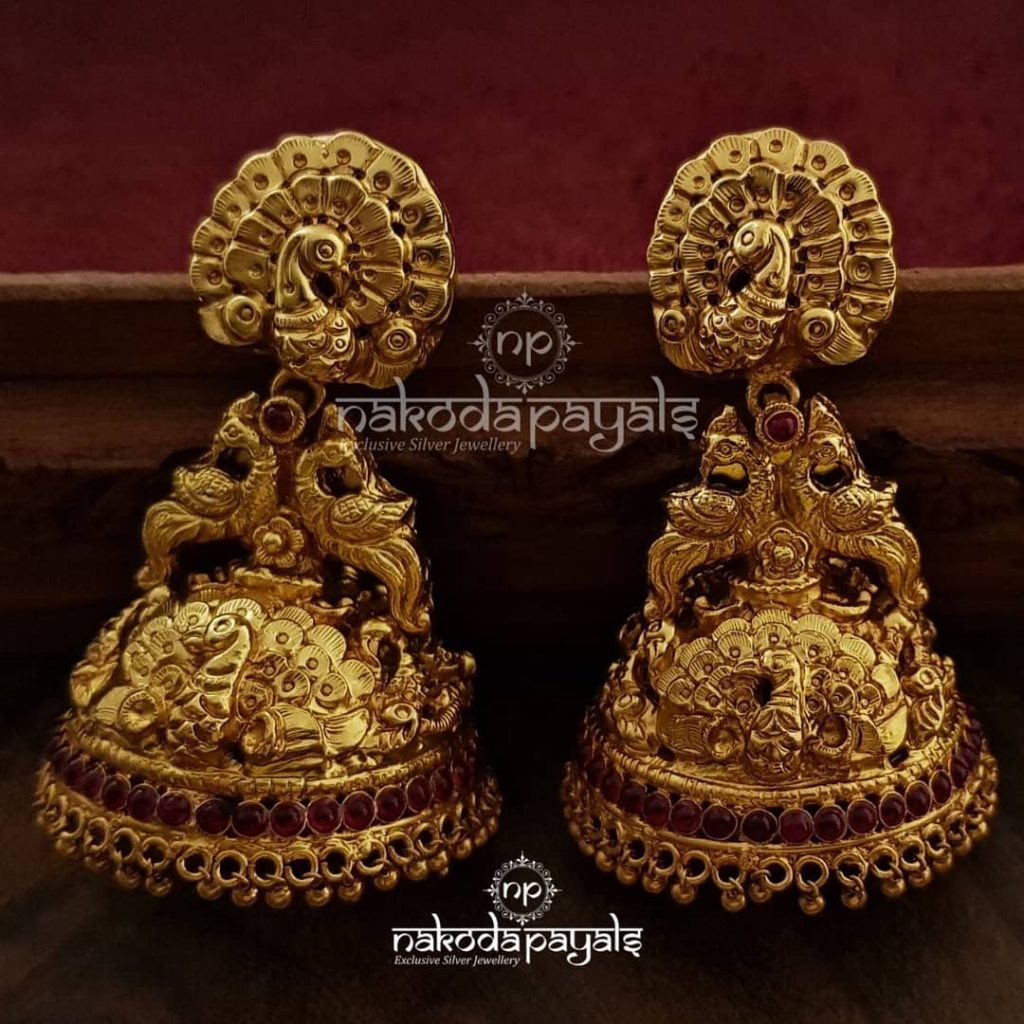 Exclusive Antique Silver Jhumkas From Nakoda Payals