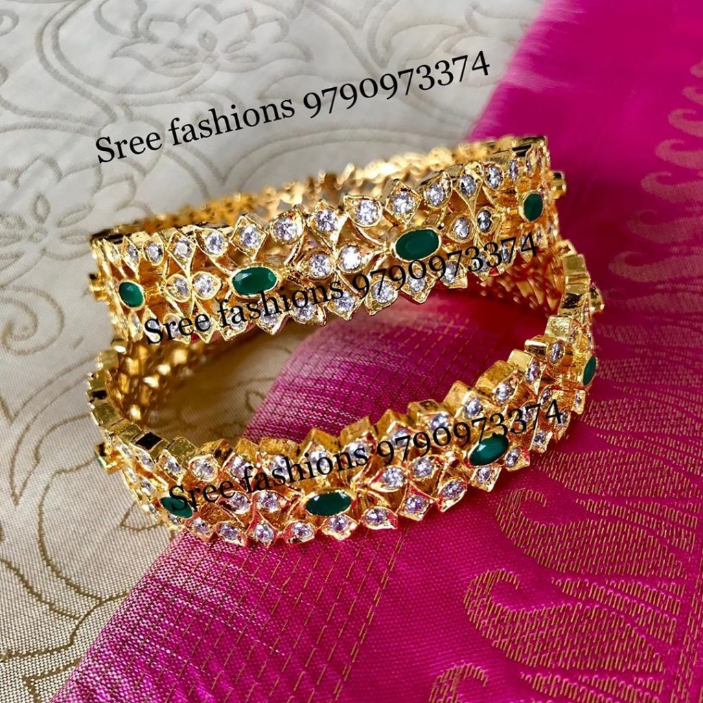 Eye Catching Silver Bangles From Sree Exotic Silver Jewelleries