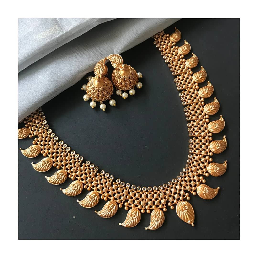 Stunning Mango Necklace From Kattam South India Jewels
