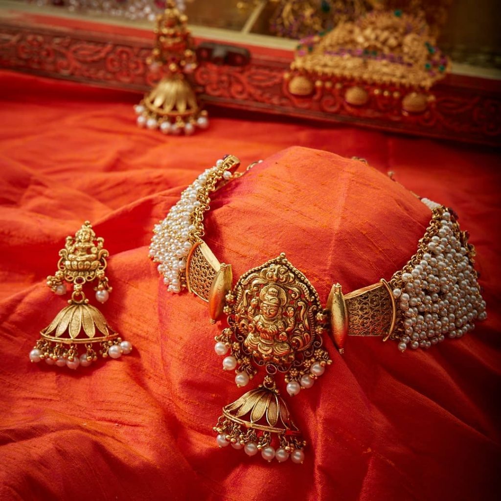 Antique Handcrafted Necklace Set From Kushal's Fashion Jewellery