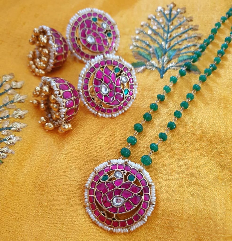 Ethnic Kundan Necklace Set From Rajatamaya