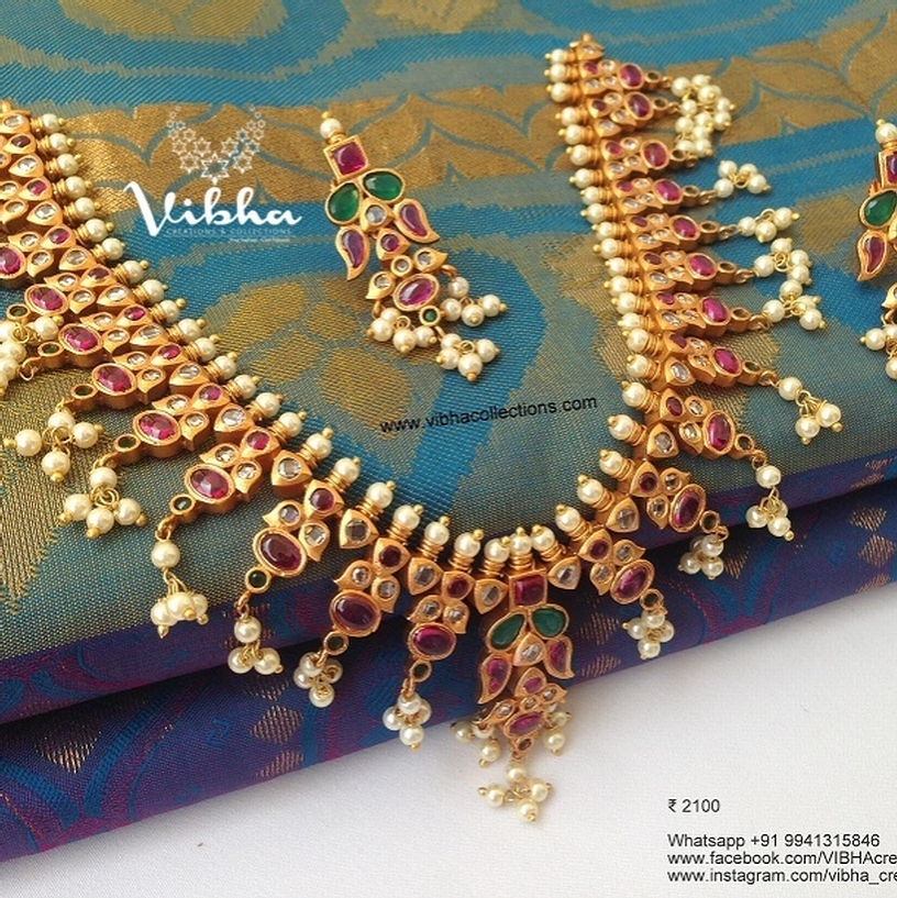 Gorgeous Guthapoosalu Kemp Necklace From Vibha