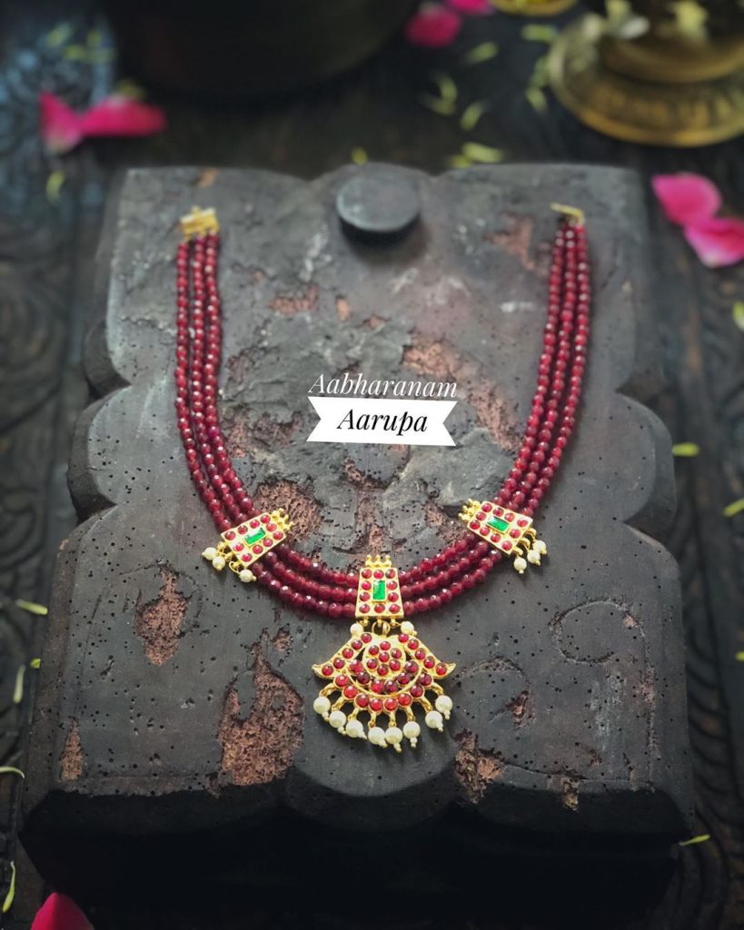 Beautiful Decorative Necklace From Abharanam