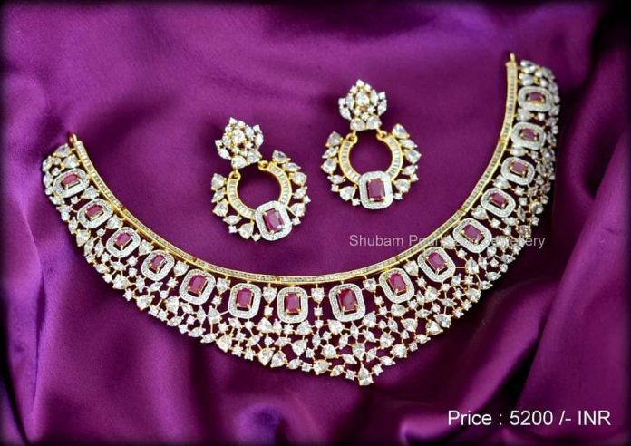 Designer Necklace Set From Shubam Pearls South India Jewels