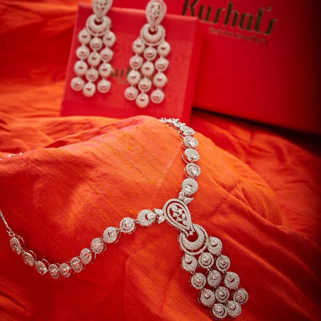 Elegant Stone Necklace Set From Kushal's Fahion Jewellery