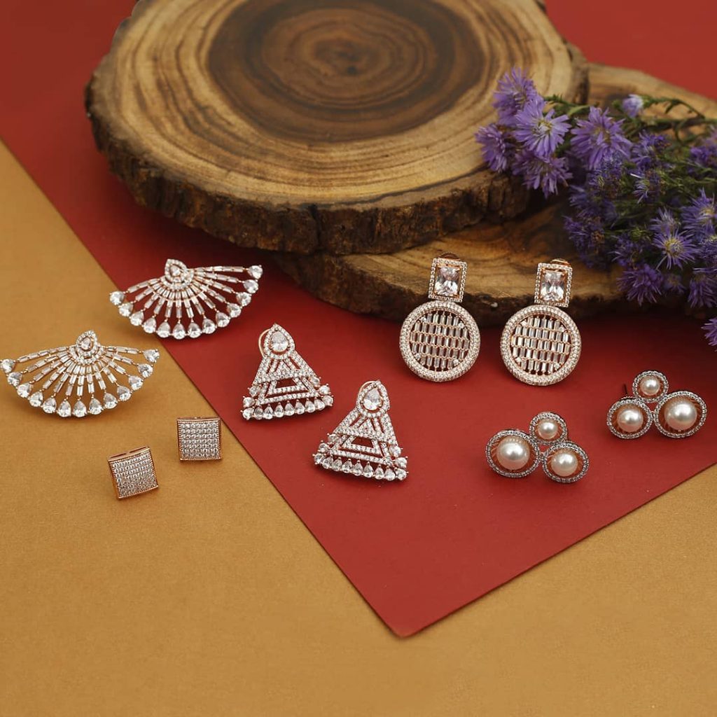 Trendy American Diamond Earrings From The Bling Bag