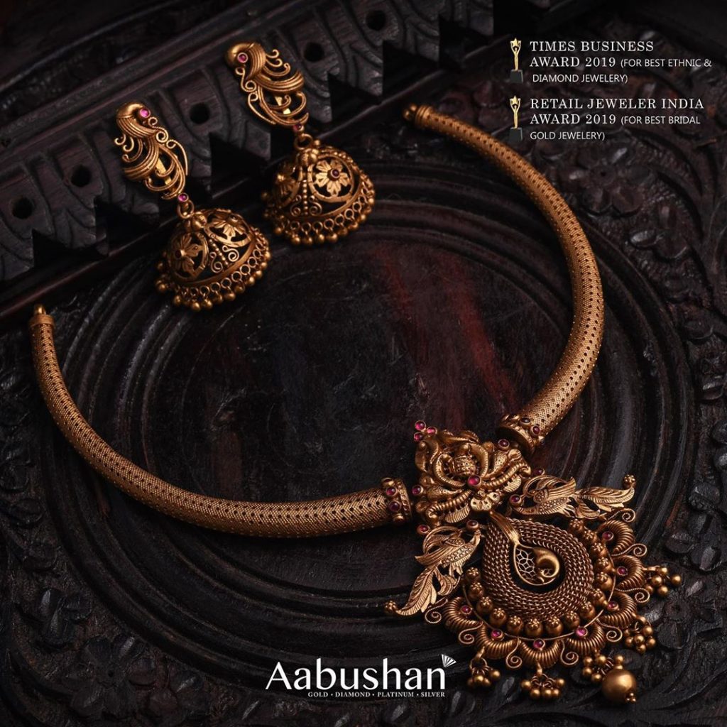 Antique Necklace Set From Aabushan Jewellery