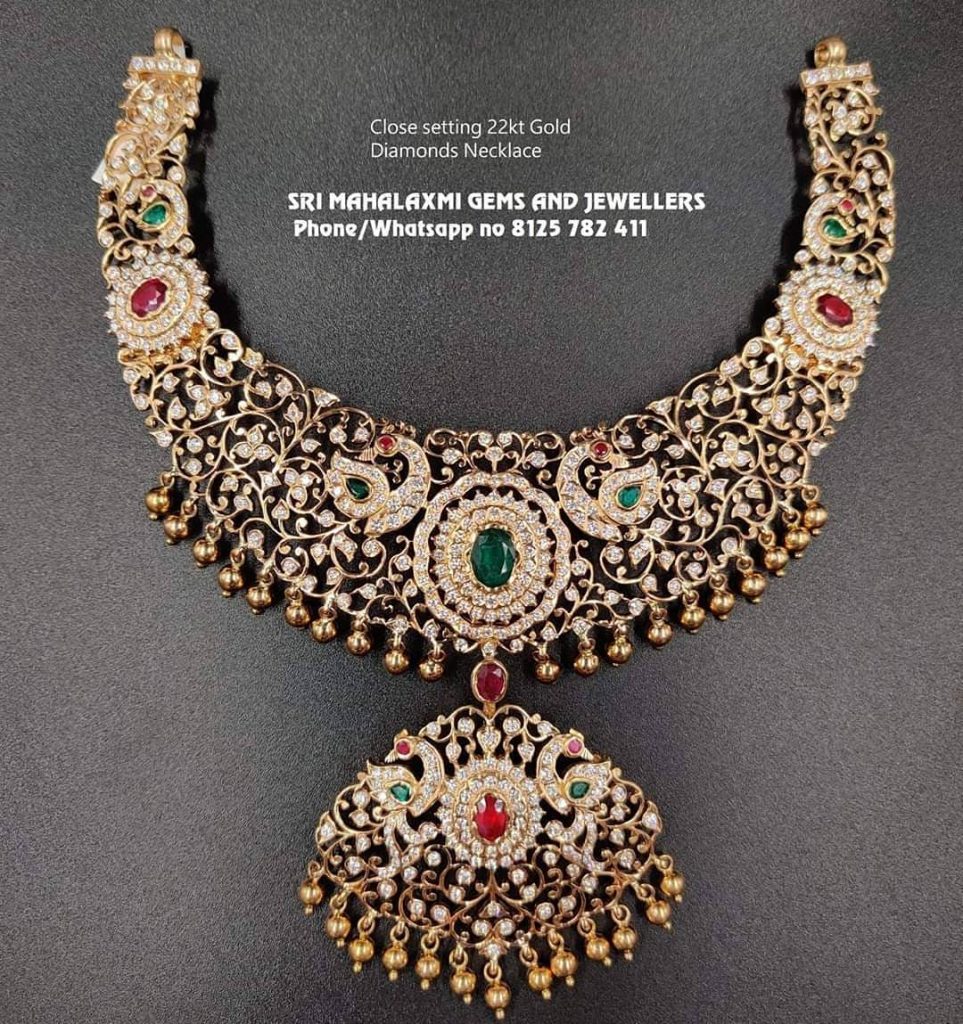 Beautiful Diamond Necklace From Sri Mahalakshmi Gems And Jewellers