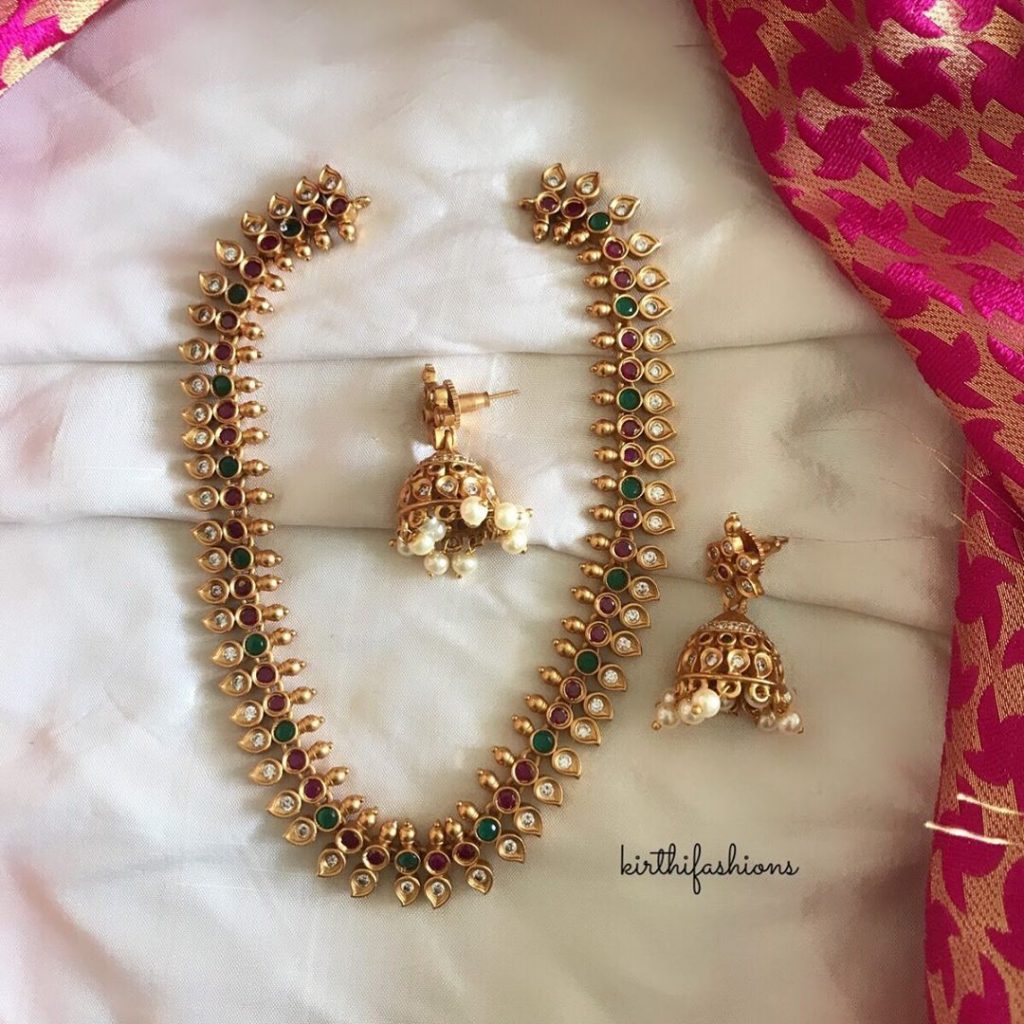 Beautiful Necklace Set From Kirthi Fashions