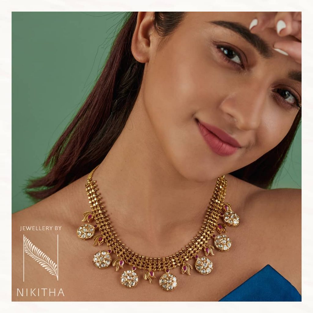 Classic Gold Necklace From Jewellery By Nikitha