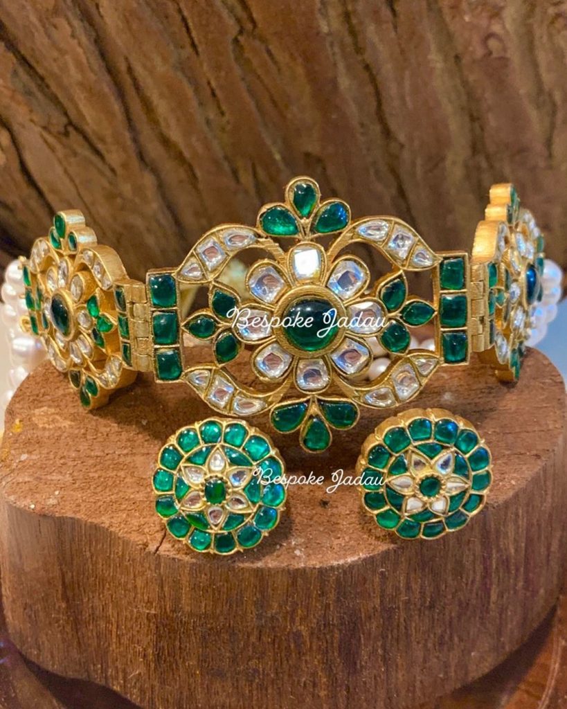 Fashionable Kundan Necklace Set From Be Spoke Jadau