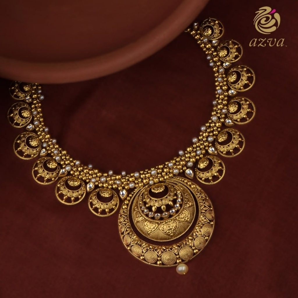 Modern Gold Necklace From Azvavows