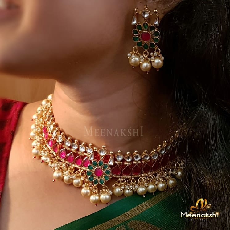 Amazing Necklace Set From Meenakshi Jewellers