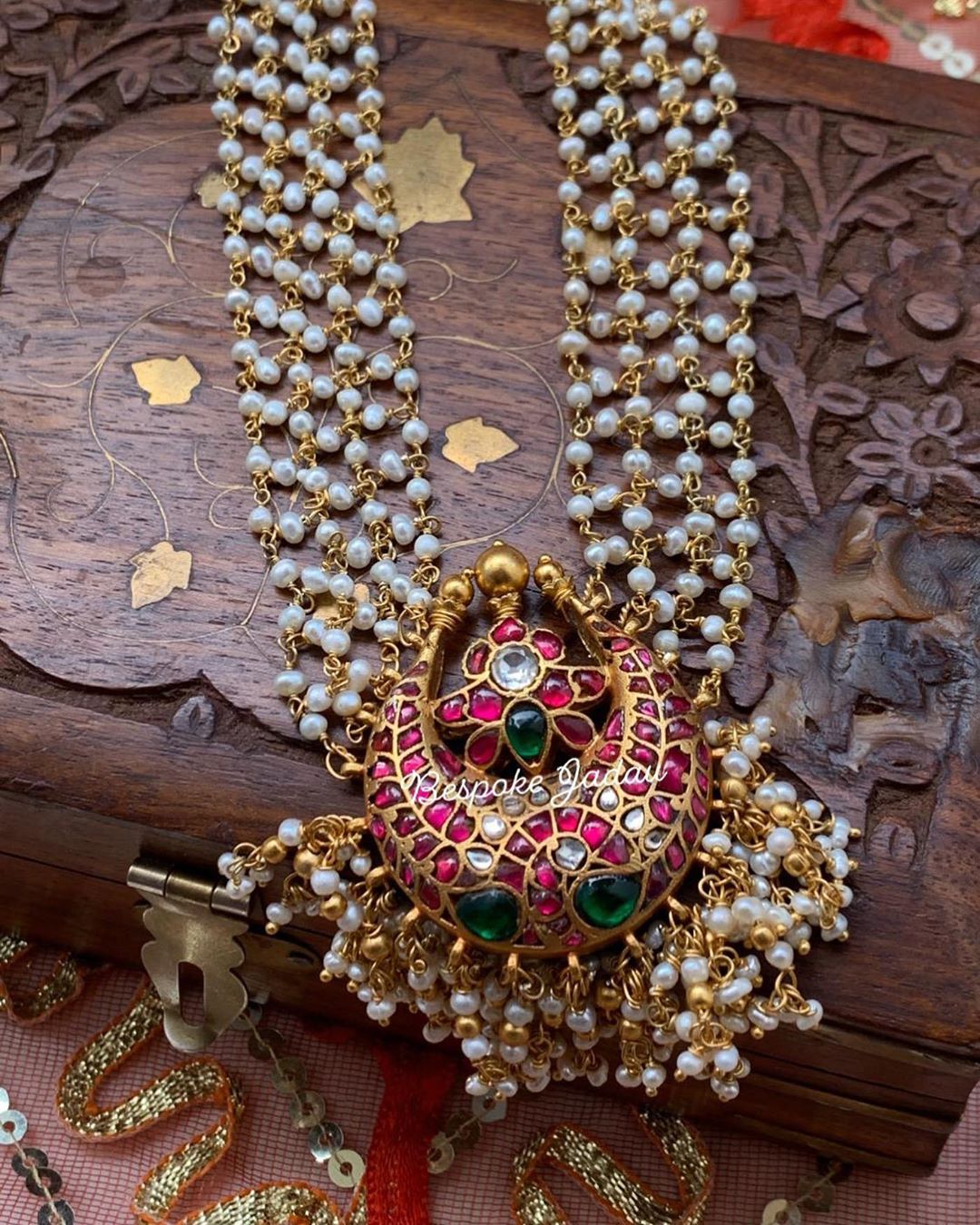 Adorable Kundan Long Necklace From Bespoke Jadau