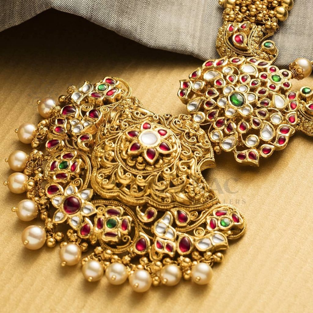 Ethnic Gold Necklace From NAC Jewellers