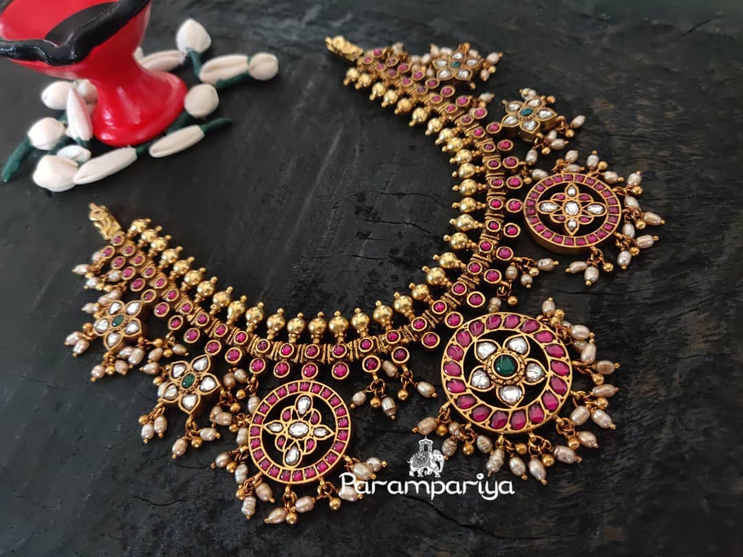 Grand Silver Necklace From Parampariya