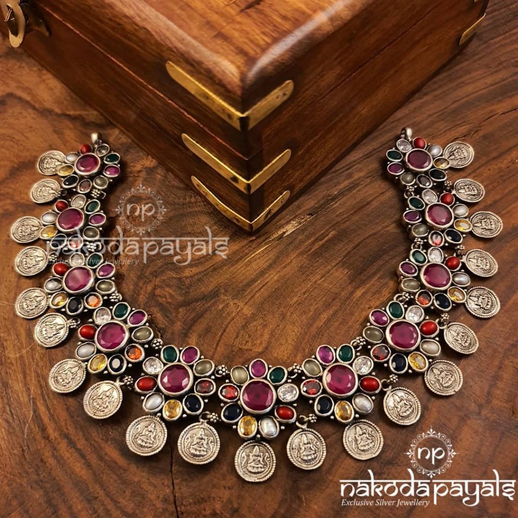 Attractive Silver Necklace From Nakoda Payals