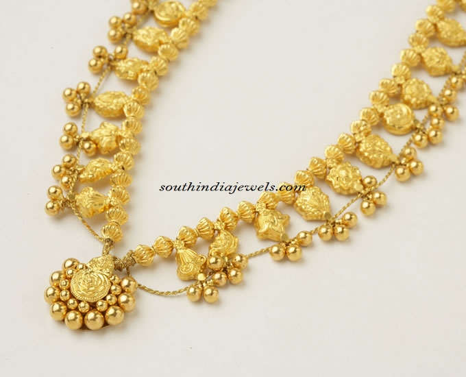 22K gold necklace from PNG Jewellers - South India Jewels