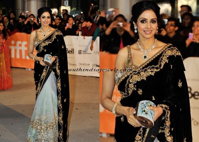 Actress Sridevi in diamond jewellery