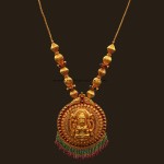 Antique jewellery necklace with lakshmi pendant