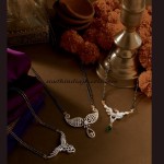 Designer Mangalsutra chain with diamonds