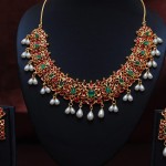 Imitation Jewellery – Ruby, emerald,pearl studded necklace