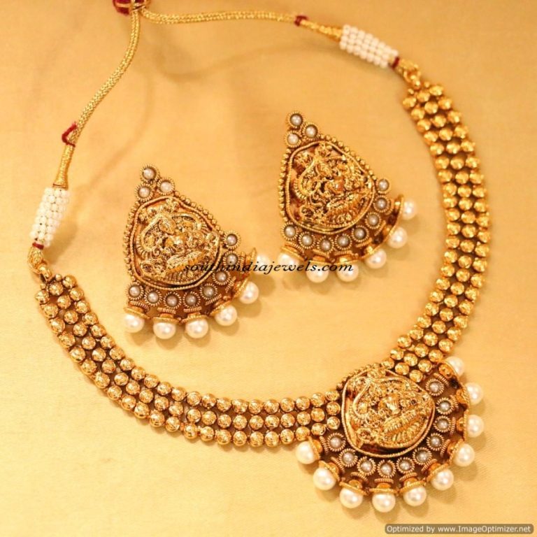 artificial temple jewellery necklace set