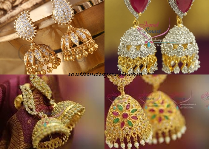 Indian jewellery Stone Jhumkas